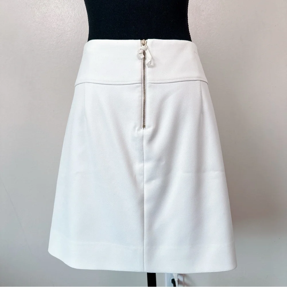 J Crew Womens Size 10 Crossover Wrap Falda Mini Pencil Skirt Ivory Color